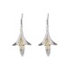 Trendy S925 Silver Ear Drop Delicate Magnolia Flower Earrings Gift for Her Women