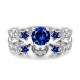 Trendy Sapphire Star Moon Creative Ring Set Weeding Jewelry Gift for Women