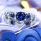 Trendy Sapphire Star Moon Creative Ring Set Weeding Jewelry Gift for Women