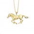 Trendy Silver Gold Color Horse Pendant Necklace Sweater Chain for Women