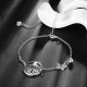 Trendy Silver Plated Chain Tree of Life Insect Pendant Anklet for Women