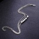 Trendy Sterling Silver Plated  Beads Anklet Barefoot Sandals Foot Chain for Women