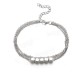 Trendy Sterling Silver Plated  Beads Anklet Barefoot Sandals Foot Chain for Women