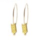 Trendy Stylish Natural Ore Multicolor Texture Arrowhead Earring Jewelry for Women