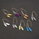 Trendy Stylish Natural Ore Multicolor Texture Arrowhead Earring Jewelry for Women