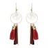 Trendy Tassels Wood Shell Ear Drop Elegant Earrings