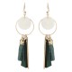 Trendy Tassels Wood Shell Ear Drop Elegant Earrings