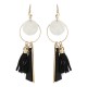 Trendy Tassels Wood Shell Ear Drop Elegant Earrings