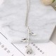 Trendy Three-color Rose Flower Pendant Necklace Valentine's Day Gift Ladies Jewelry