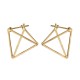 Trendy Three-dimensional Geometric Ear Drop Triangular Hollow Earrings Metal Alloy Earring