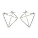 Trendy Three-dimensional Geometric Ear Drop Triangular Hollow Earrings Metal Alloy Earring