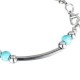 Trendy Turquoise Handmade Bracelet Sliver Beaded Bracelet For Women