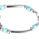 Trendy Turquoise Handmade Bracelet Sliver Beaded Bracelet For Women