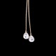 Trendy Water Drop Crystal Gold Y Lariat Long Necklace Sweater Chain for Women