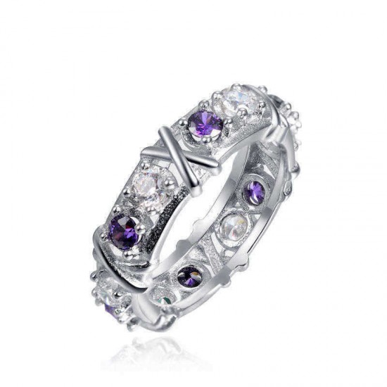 Trendy Zirconia Inlay Knot Pattern Finger Ring Gift for Girls Women