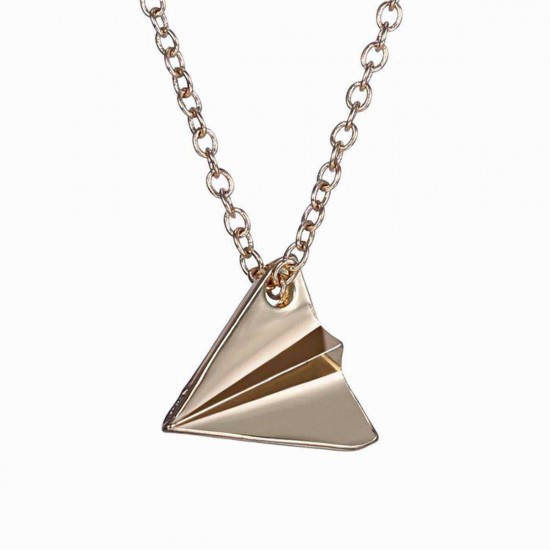 Triangle Geometric Love Arrow Letter Women Couple Necklaces Chain