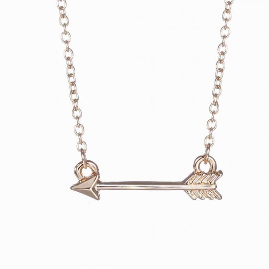 Triangle Geometric Love Arrow Letter Women Couple Necklaces Chain