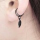 U Shaped Ear Clip Multicolor Leaf Pendant Single Earring Sweet Earring For Women