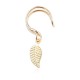 U Shaped Ear Clip Multicolor Leaf Pendant Single Earring Sweet Earring For Women