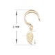 U Shaped Ear Clip Multicolor Leaf Pendant Single Earring Sweet Earring For Women