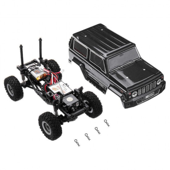 URUAV 1/24 4WD 2.4G Mini RC Car Crawler Model Vehicle Waterproof RTR With Two Battery