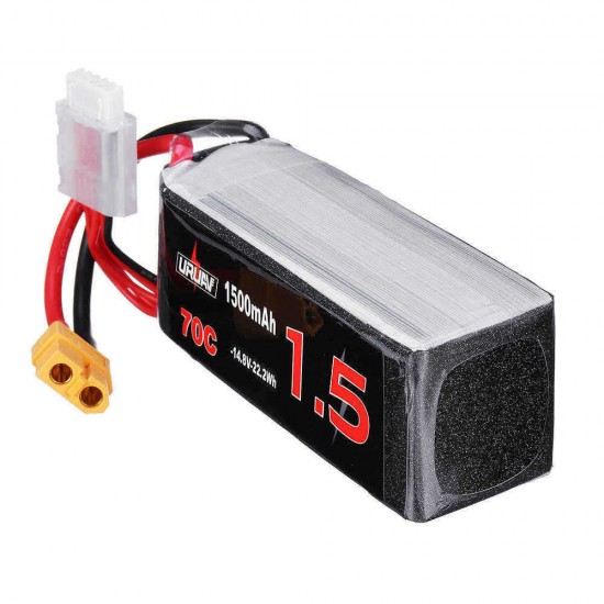 URUAV 14.8V 1500mAh 70C 4S Lipo Battery XT60 Plug for Eachine Tyro99 FPV Racer RC Drone