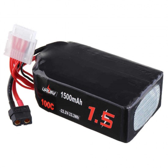 URUAV 22.2V 1500mAh 100C 6S Lipo Battery XT60 Plug for FPV RC Drone