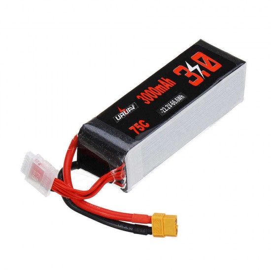 URUAV 22.2V 3000mAh 75C 6S Lipo Battery XT60 Plug for RC Racing Drone