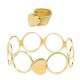 Unique Heart Finger Rings Stackable Multilayer 2 in 1 Dual Purpose Ring Bracelet for Women