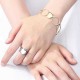 Unique Heart Finger Rings Stackable Multilayer 2 in 1 Dual Purpose Ring Bracelet for Women