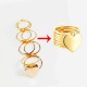 Unique Heart Finger Rings Stackable Multilayer 2 in 1 Dual Purpose Ring Bracelet for Women