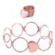 Unique Heart Finger Rings Stackable Multilayer 2 in 1 Dual Purpose Ring Bracelet for Women