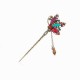 Unique Women Hair Accessories Vintage Butterfly Rhinestone Turquoise Tassel Hairpin