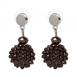 Unique Women's Colorful Bead Micro Pave Ball Drop Earring Gift Party Jewelry for Women