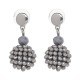 Unique Women's Colorful Bead Micro Pave Ball Drop Earring Gift Party Jewelry for Women