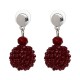 Unique Women's Colorful Bead Micro Pave Ball Drop Earring Gift Party Jewelry for Women