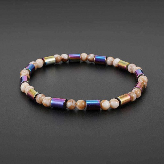 Unisex Ethnic Hematite Beads Anklet Classic Colorful Beaded Ankle Bracelets Creative Jewerlys