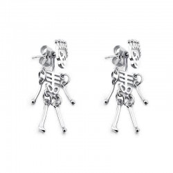 Unisex Retro Stainless Steel Ear Stud Skull Creative Earring Gift for Men Women