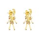 Unisex Retro Stainless Steel Ear Stud Skull Creative Earring Gift for Men Women