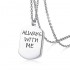 Unisex Stainless Steel Simple Letter Open Detachable Pendant Necklace Jewelry Gift Decoration