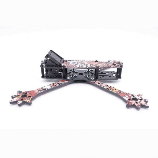 Venom 5 Inch 235mm Wheelbase X Style Split 4mm Arm Frame Kit Carbon Fiber with Sticker for RC Drone FPV Racing