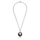 Vintage Alloy Bird Round Wood Plate Pendant Long Necklace Women lothing Accessories