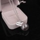 Vintage Alloy Glass Bottle Dandelion Letter Wish Pendant Necklace for Women