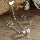 Vintage Alloy Sun Leaf Love Chain 4 Sets of Earrings Combination Set Earrings for Women