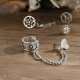 Vintage Alloy Sun Leaf Love Chain 4 Sets of Earrings Combination Set Earrings for Women