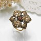 Vintage Antique Gold Silver Scarf Buckle Rhinestone Flower Shawl Buckle Brooch for Women