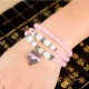 Vintage Beaded Bracelets Natural Crystal Beaded Flowers Multilayer Bracelet For Women