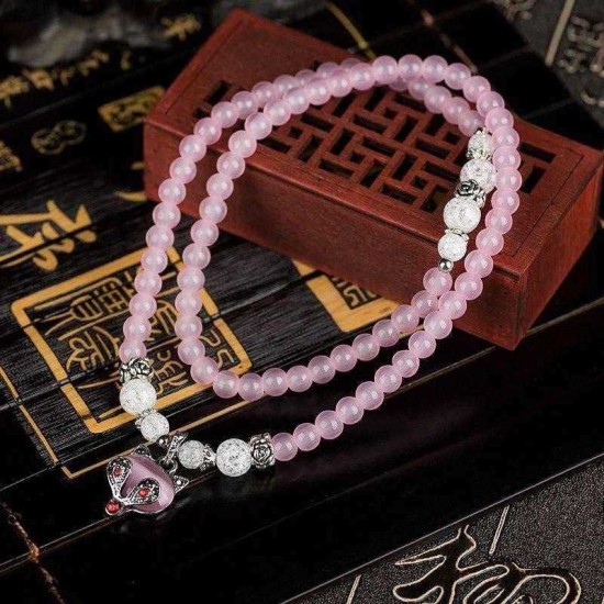 Vintage Beaded Bracelets Natural Crystal Beaded Flowers Multilayer Bracelet For Women