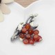 Vintage Branches Natural Agate Gem Brooch Pin