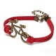 Vintage Bronze Bicycle Bike PU Leather Bracelet  For Women